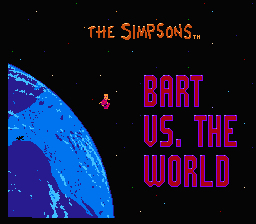 The Simpsons: Bart vs. the World title screenshot